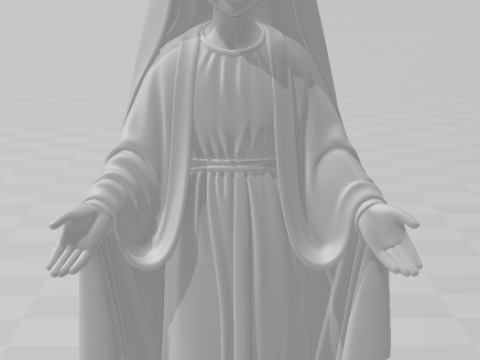 Manga gaya Bonecos 3d anime maria ibu yesus nossa senhora caricato Model Cetak 3D