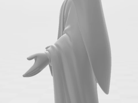 Bonecos 3d style manga anime maria mother jesus nossa senhora caricato 3D Print Model