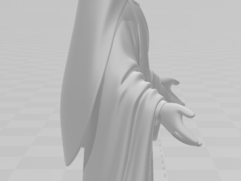 Manga gaya Bonecos 3d anime maria ibu yesus nossa senhora caricato Model Cetak 3D