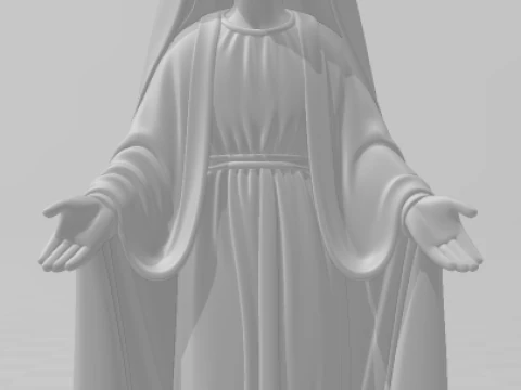 Bonecos 3d style manga anime maria mother jesus nossa senhora caricato 3D Print Model