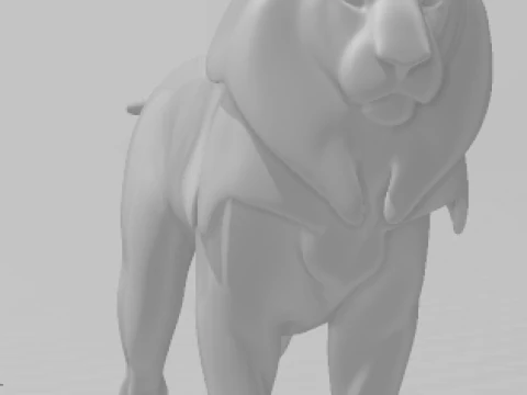 Manga anime gaya 3d Bonecos lyon cat caricato Model Cetak 3D