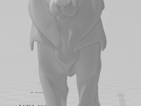 Bonecos 3d style manga anime lyon cat caricato 3D Print Model