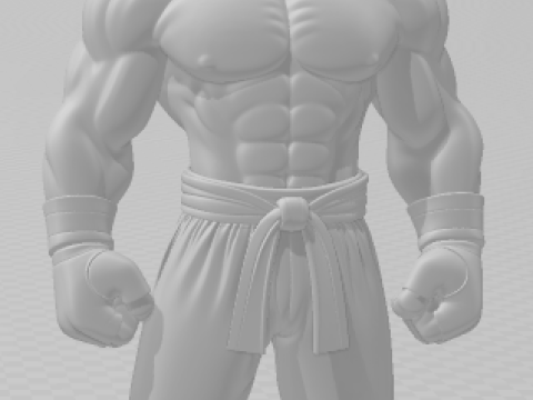 Bonecos 3D 风格漫画动漫街头霸王 Ryu Caricato 3D 打印模型