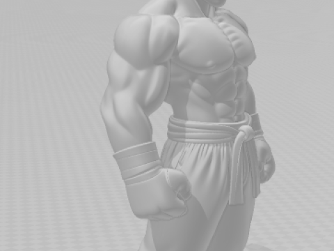 Bonecos 3D 风格漫画动漫街头霸王 Ryu Caricato 3D 打印模型