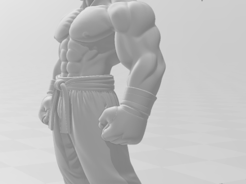 Bonecos 3D 风格漫画动漫街头霸王 Ryu Caricato 3D 打印模型