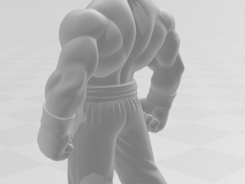 Bonecos 3D 风格漫画动漫街头霸王 Ryu Caricato 3D 打印模型