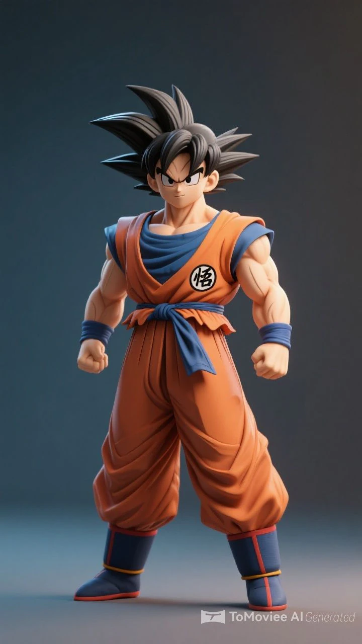 Bonecos 3d style manga anime goku dragon ball caricato 3D Print Model .c4d .max .obj .3ds .fbx .stl .blend 