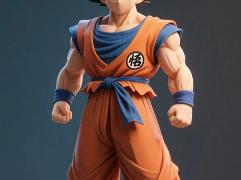 Bonecos 3D styl manga anime goku Dragon Ball caricato Model do druku 3D