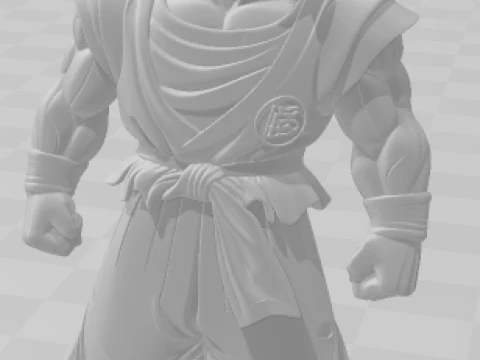 Bonecos 3d style manga anime goku dragon ball caricato 3D Print Model