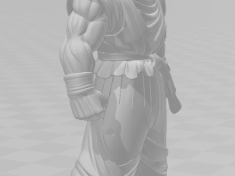 Bonecos 3d style manga anime goku dragon ball caricato 3D Print Model
