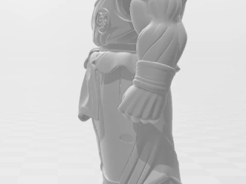 Bonecos 3d style manga anime goku dragon ball caricato 3D Print Model