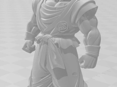 Bonecos 3d style manga anime goku dragon ball caricato 3D Print Model