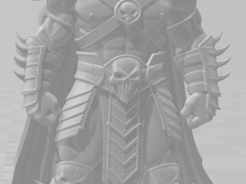 Bonecos 3d style manga anime shao kahn mortal kombat caricato 3D Print Model
