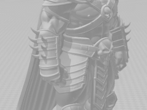 Bonecos 3d style manga anime shao kahn mortal kombat caricato 3D Print Model