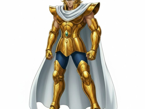 Bonecos 3D 风格漫画动漫圣斗士星矢 aioria leao caricato 3D 打印模型