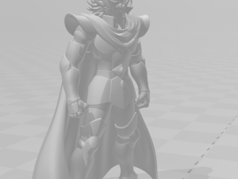 Bonecos estilo 3d manga anime saint seiya aioria leao caricato Modelo de impresión 3D