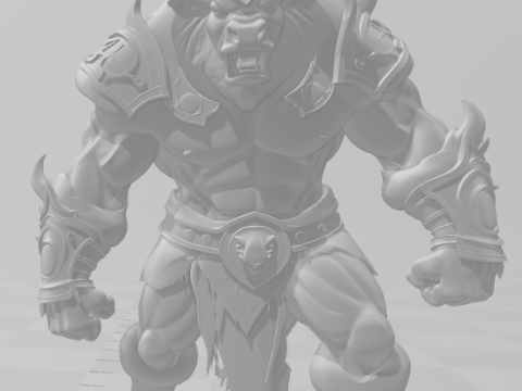 Bonecos 3D 风格漫画动漫牛头怪战士 caricato 3D 打印模型