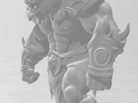 Bonecos 3D 风格漫画动漫牛头怪战士 caricato 3D 打印模型