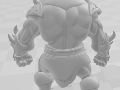 Bonecos 3D 风格漫画动漫牛头怪战士 caricato 3D 打印模型
