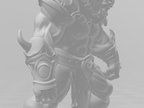 Bonecos 3D 风格漫画动漫牛头怪战士 caricato 3D 打印模型