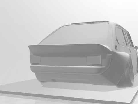 Bonecos 3D-stijl manga anime fiat 147 stijl caricato 3D printmodel