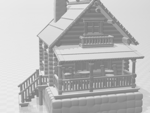 Bonecos 3d стиль манга аніме casa house старий стиль caricato 3D Принт Модель