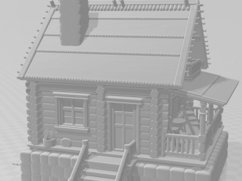 Bonecos 3d стиль манга аніме casa house старий стиль caricato 3D Принт Модель