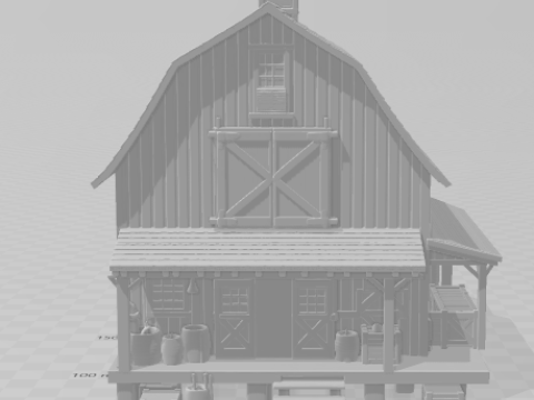 Bonecos 3d стиль манга аниме дом старый стиль селеиро карикато 3D Принт Модель