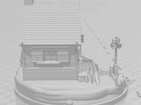 Bonecos 3d стиль манга аниме дом старый стиль карикато 3D Принт Модель