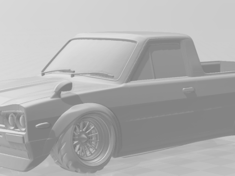 Bonecos 3D-stijl manga anime auto gtr-stijl caricato 3D printmodel