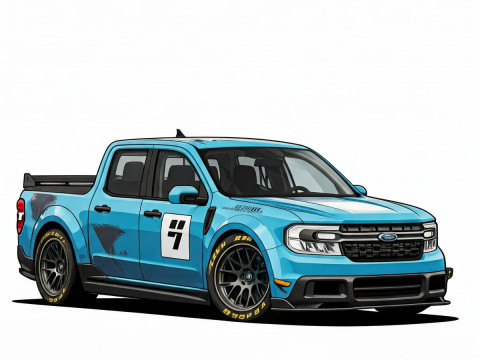 बोनकोस 3डी स्टाइल मंगा एनीमे कार मेवरिक स्टाइल कैरिकैटो 3D प्रिंट मॉडल