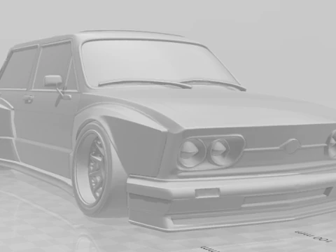 Bonecos 3d style manga anime car pickup carro style caricato 3D Print Model