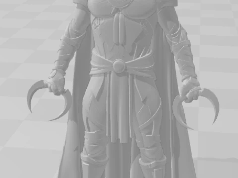 Bonecos 3d style manga anime moon knights style caricato 3D Print Model