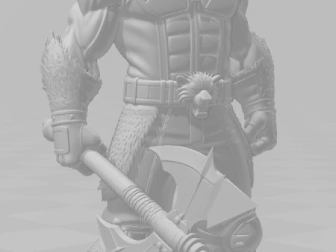 Bonecos 3d style manga anime warrior guerreiro style caricato 3D Print Model
