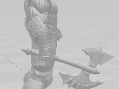 Bonecos 3d style manga anime warrior guerreiro style caricato 3D Print Model