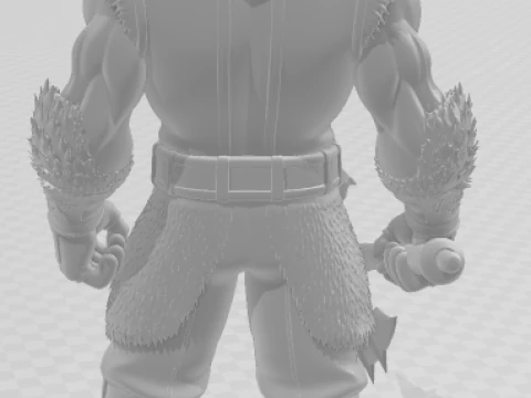 Bonecos 3d style manga anime warrior guerreiro style caricato 3D Print Model