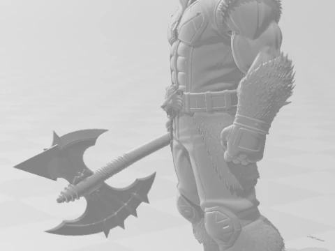 Bonecos 3d style manga anime warrior guerreiro style caricato 3D Print Model