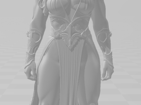 Bonecos 3d style manga anime warrior women lolli style caricato 3D Print Model