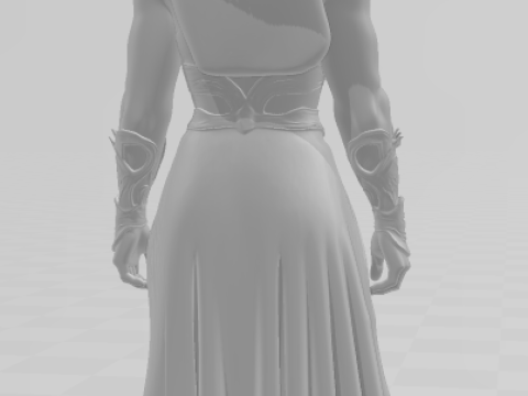 Bonecos 3d style manga anime warrior women lolli style caricato 3D Print Model