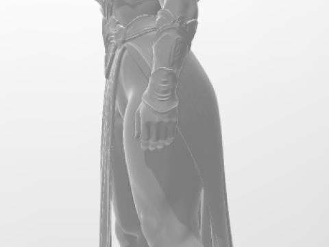 Bonecos 3d style manga anime warrior women lolli style caricato 3D Print Model