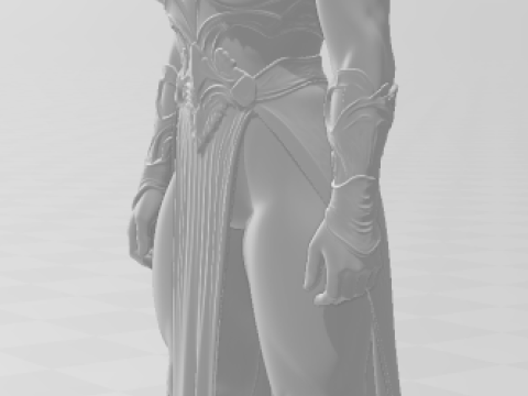 Bonecos 3d style manga anime warrior women lolli style caricato 3D Print Model