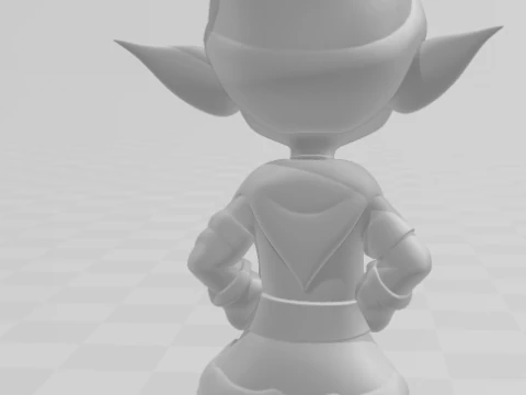 Bonecos 3d style manga anime duende santa claus style caricato 3D Print Model