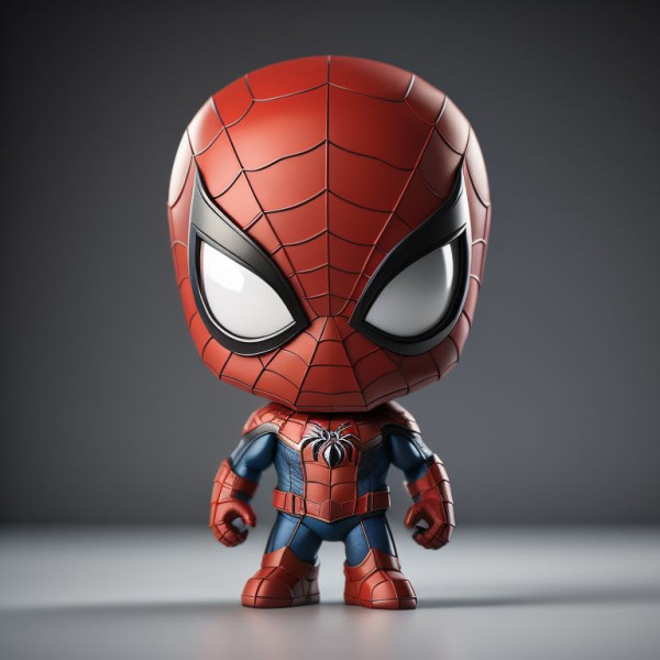 Bonecos 3d スタイル マンガ アニメ ミニ スパイダーマン スタイル カリカート 3Dプリントモデル .c4d .max .obj .3ds .fbx .stl .blend