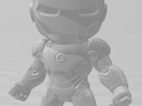 Bonecos 3d style manga anime mini iron man style caricato 3D Print Model