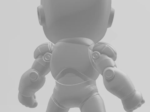 Bonecos 3d style manga anime mini iron man style caricato 3D Print Model
