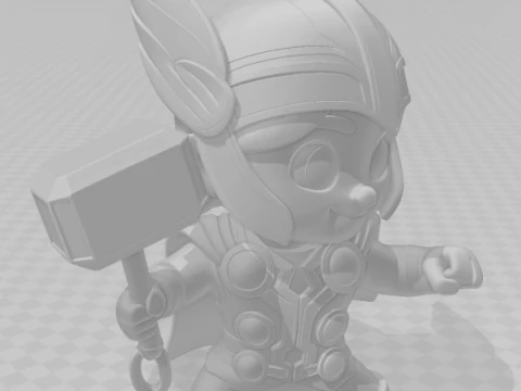 Bonecos 3d style manga anime mini thor style caricato 3D Print Model