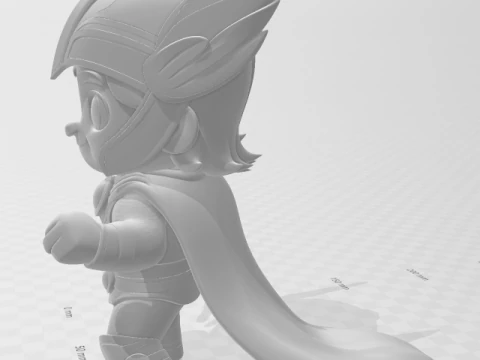 Bonecos 3d style manga anime mini thor style caricato 3D Print Model