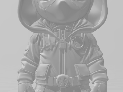 Bonecos style 3d manga anime mini style deadpool caricato Modèles 3D en vedette