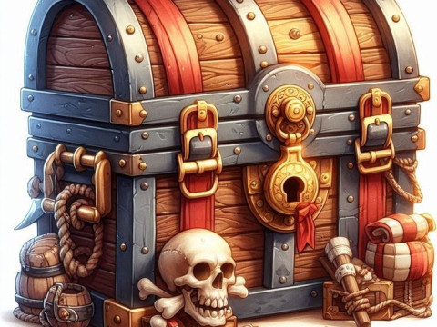 Bonecos 3d style manga anime bau pirata style caricato 3D Print Model