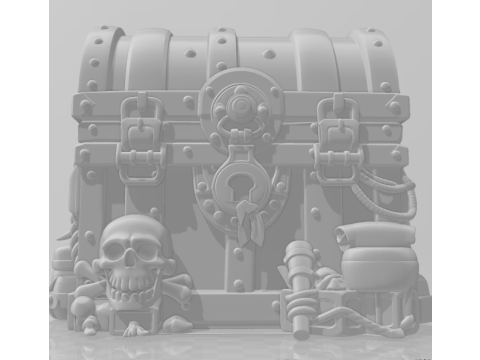 Bonecos 3d style manga anime bau pirata style caricato 3D Print Model